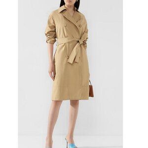 NWT Vince Drapey Tech Trench Coat– Belted Lightweight Chic Layer